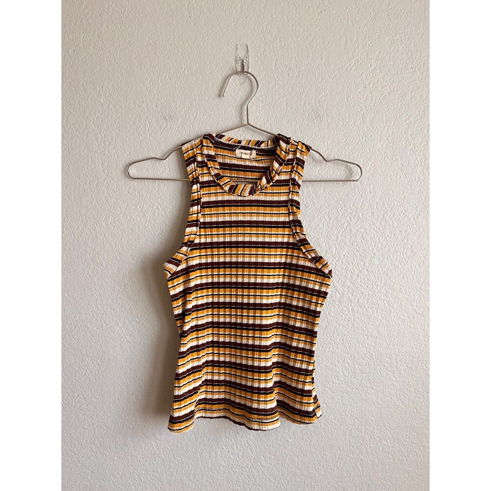 Pilcro Anthropologie Stripe Ribbed Tank Size XS PETITE